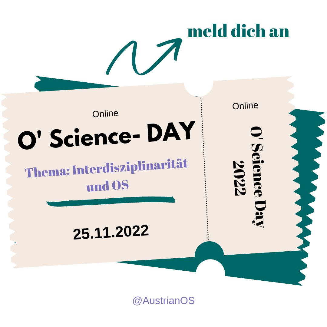 Sei dabei beim 3. O’Science Day am 25.11.2022 online von 14:00 - 18:30 Uhr zum Thema 'Perspektive Handlungswissenschaft - Handlungswissenschaft als Stärkung für die interdisziplinäre Arbeit”. Anmeldung bis 22.11.2022 unter austrianoccupationalscience.com/event/3-oscien… Wir freuen uns auf Euch!