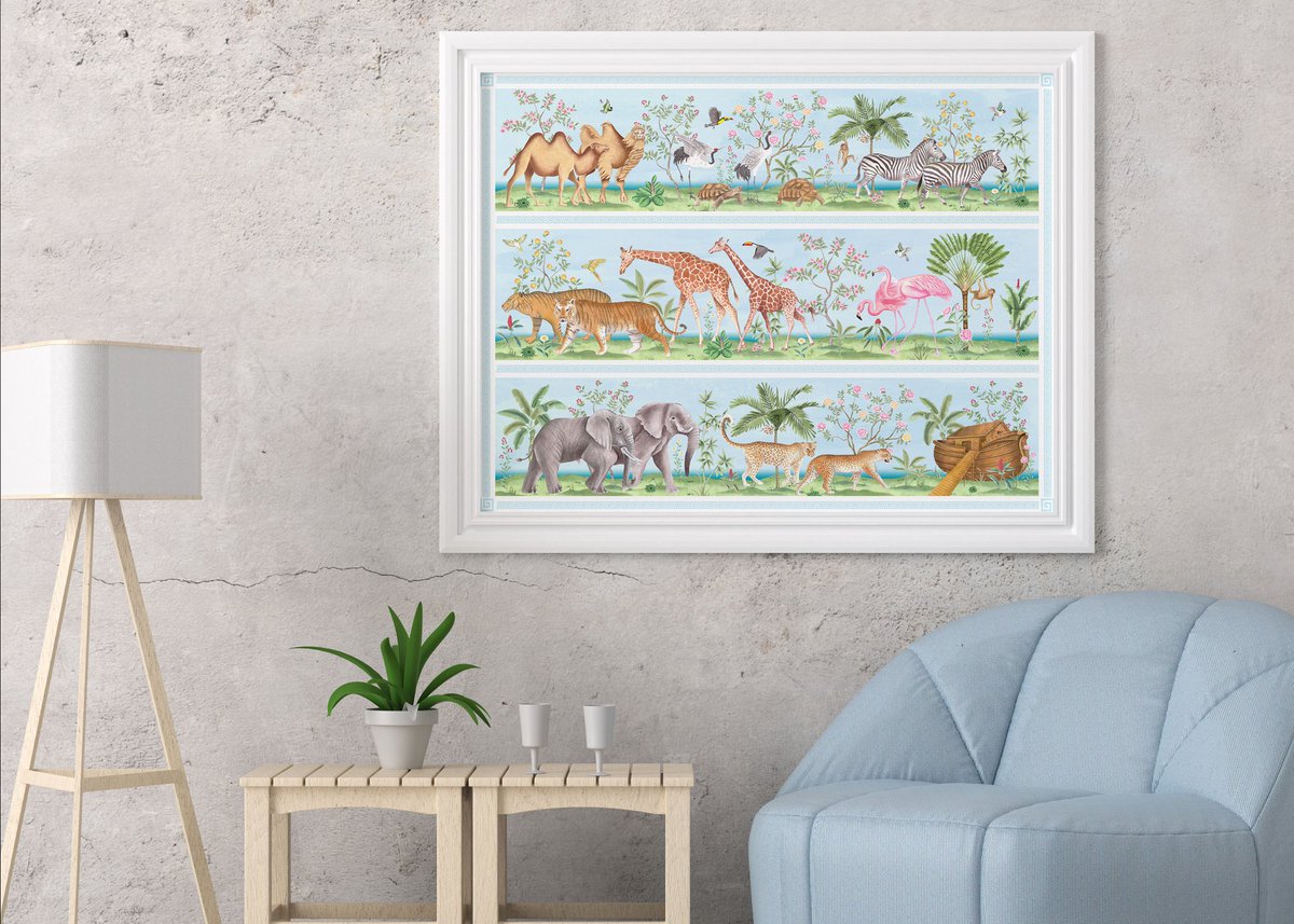 katedemianov's tweet photo. Composition made of elements of a tropical set. Animals rush to Noah's Ark. https://t.co/9pJlgIZkue