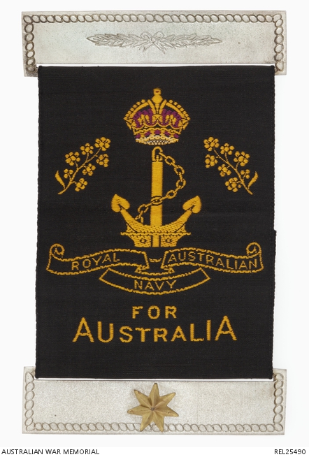 #AWMObjects Clara Farmer lost both sons during WW1. This RAN 'Mothers and Widows Badge' represents the loss of her son Reginald, who served aboard HMAS 'Torrens'. He died on 9 October 1918 from pneumonia, after contracting the ‘Spanish’ flu and is buried at Messina, Sicily.