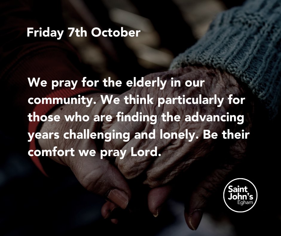 stjohnsegham's tweet photo. Praying for the elderly in the community. #prayingforcomfort #prayingfortheelderly #fightingloneliness https://t.co/nJyyJ1A4yP