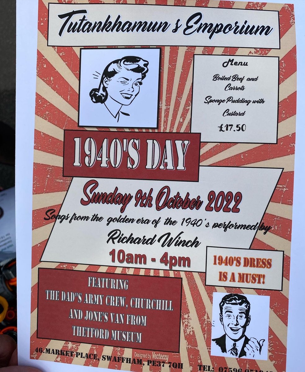 DAThetford's tweet photo. A busy weekend for the @DAThetford museum open Saturday 10-3pm then with the platoon and van in @swaffhamevents on Sunday #weekend https://t.co/Fh3OxDGsbI