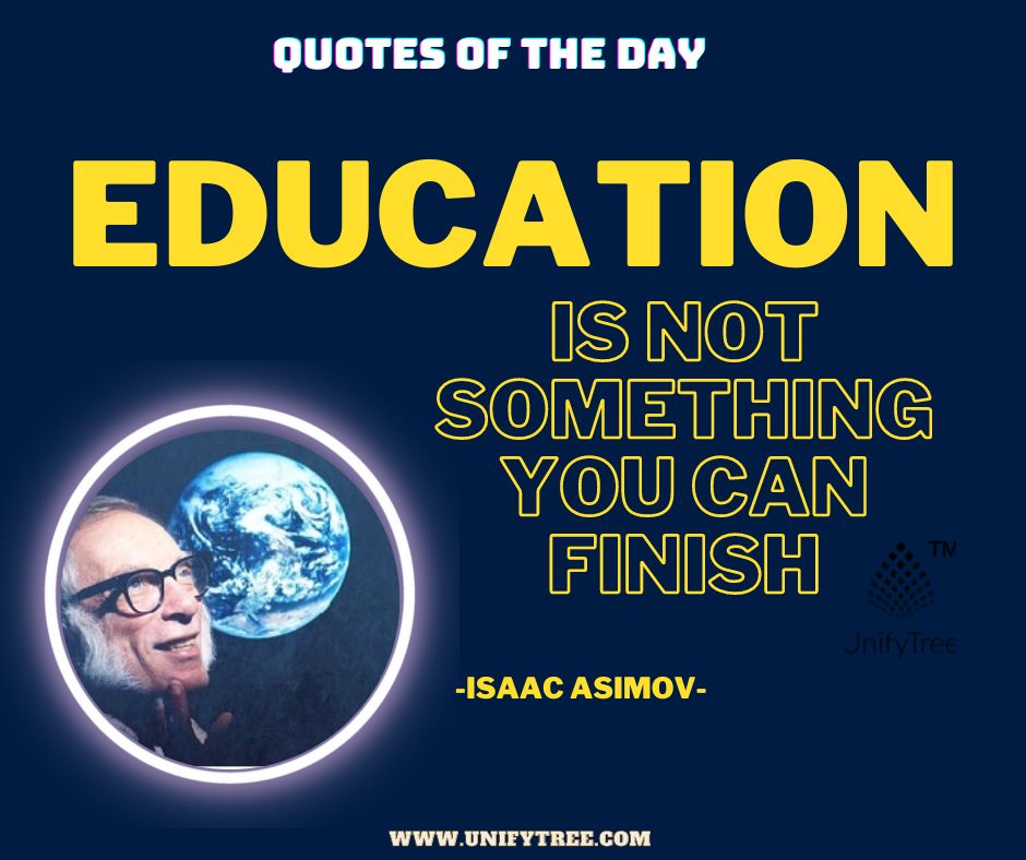 UnifyTree's tweet photo. Quotes of the Day
#NEET #IIT #iitjee #maths #biology #physics #chemistry #mocktests #mocktestseries
#quotesoftheday #quotes #IsaacAsimov #educational #unifytree https://t.co/W9aLGMcvcj