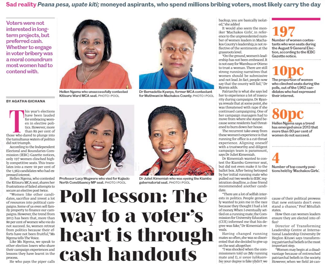 MzalendoWatch's tweet photo. While this year’s elections have been lauded for embracing women leadership, the reality is that more than 89% of those who dared to vie for office did not triumph. 

#WomenInPoliticsKE 
#CampaignFinancingKE https://t.co/KMc1oJSIWh