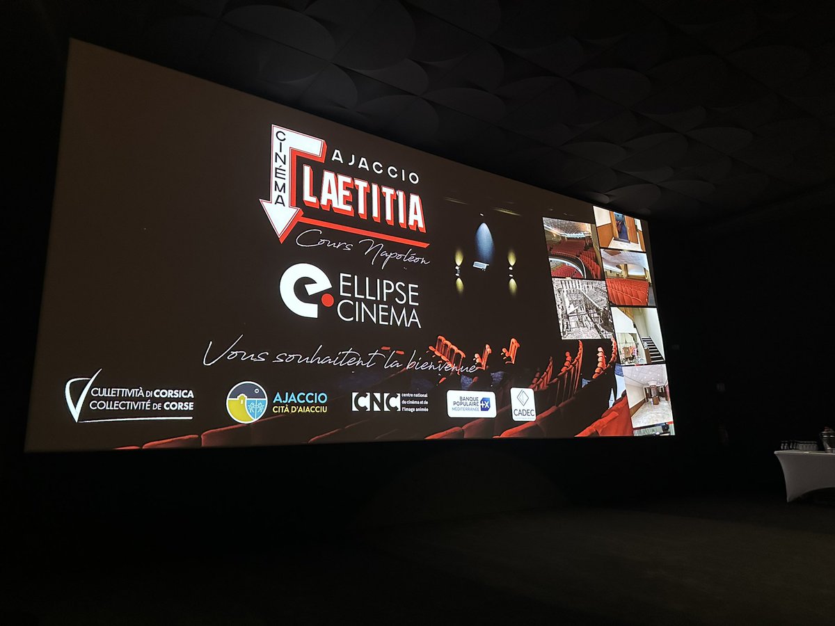 cadeccorse's tweet photo. Inauguration du cinéma Laetitia en cœur de ville @VilledAjaccio avec @IsulaCorsica , un projet accompagné par la @cadeccorse . Bravo à
@MichelSimongio1 pour son projet !!! https://t.co/k6tSo2EIiF
