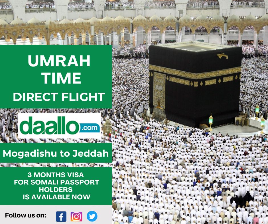 OGAYSIIS!

Cumaradii oo laguu fudeeydiyay tagitaankeeda. Qofkastoo hasyta somali passport wuxuu helayaa saddex bilood oo visa ah.

 #Mogdishu #Bosaso #Flydaallo #umrah2022 #Hargeisa