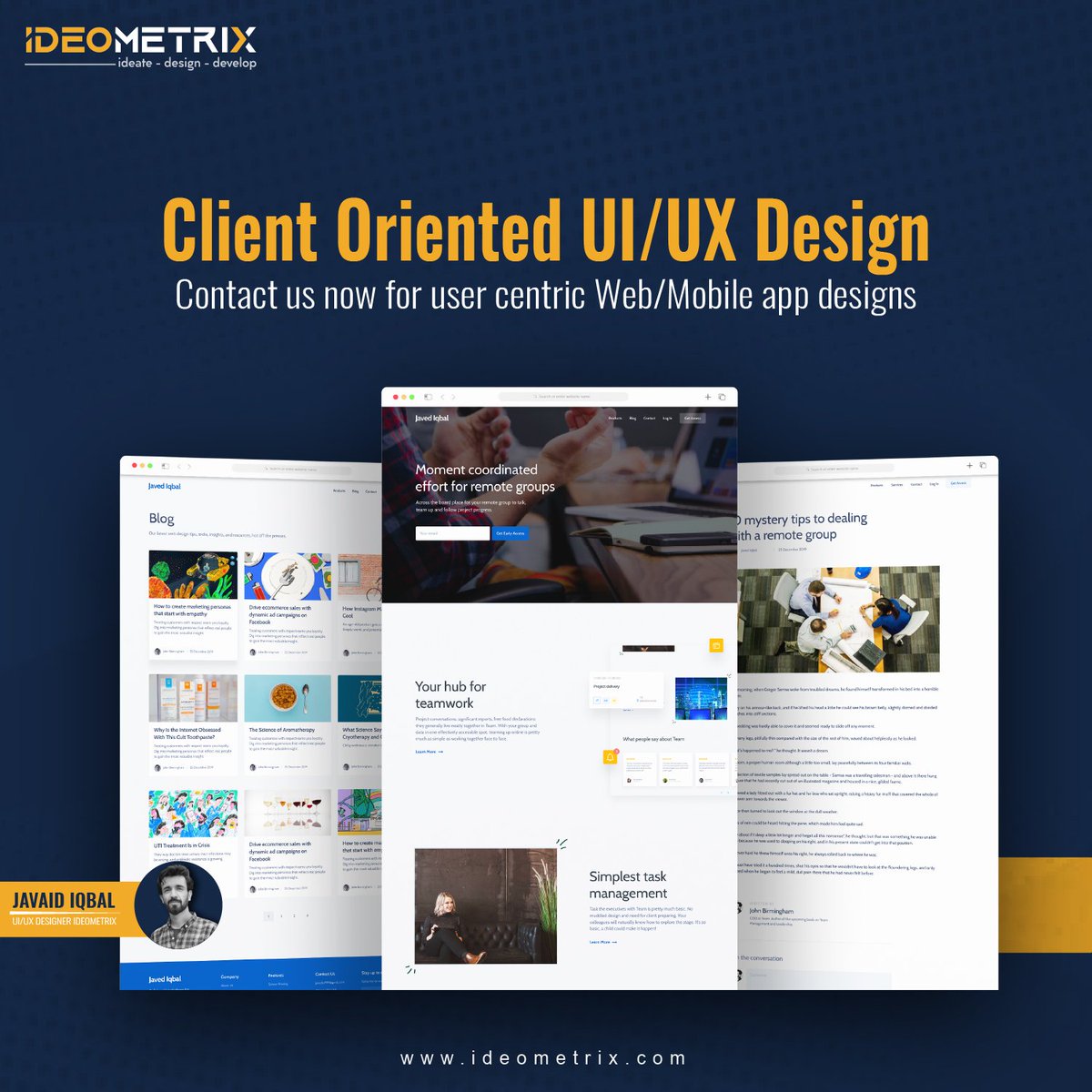 ideometrix's tweet photo. 𝐇𝐨𝐦𝐞𝐩𝐚𝐠𝐞 𝐝𝐞𝐬𝐢𝐠𝐧 𝐟𝐨𝐫 𝐚 𝐰𝐞𝐛𝐬𝐢𝐭𝐞 𝐛𝐥𝐨𝐠 𝐩𝐨𝐬𝐭 𝐩𝐚𝐠𝐞  𝐛𝐲 𝐨𝐮𝐫 𝐜𝐫𝐞𝐚𝐭𝐢𝐯𝐞 𝐔𝐗𝐔𝐈 𝐝𝐞𝐬𝐢𝐠𝐧𝐞𝐫 𝐉𝐚𝐯𝐞𝐝 𝐈𝐪𝐛𝐚𝐥.

𝐢𝐟 𝐲𝐨𝐮 𝐧𝐞𝐞𝐝 𝐚 𝐫𝐞𝐬𝐩𝐨𝐧𝐬𝐢𝐯𝐞 𝐝𝐞𝐬𝐢𝐠𝐧 𝐟𝐨𝐫 https://t.co/k6gEHsPU45