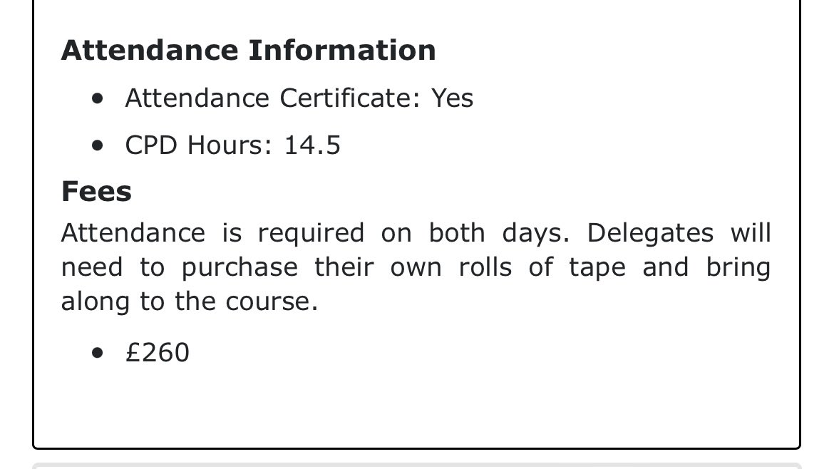 AdamMeakins's tweet photo. How the hell in 2022 can courses on k-tape which has been shown to be a non specific treatment that doesn’t outperform placebos or shams cost £260… and you have to bring your own tape! 😱🤦‍♂️ https://t.co/WrqjAWJmJz
