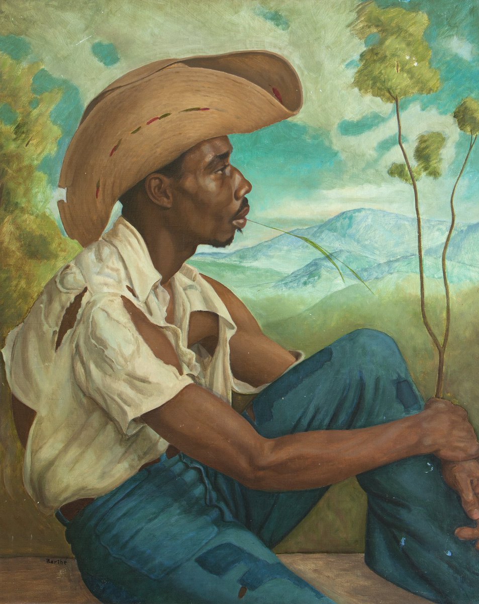 He was the only professional African-American artist living there at the time. The sitter has been identified as Lucian Levers, who was employed as Barthé's helper at Iolaus, the artist’s house and studio in St Ann Parish, Jamaica.