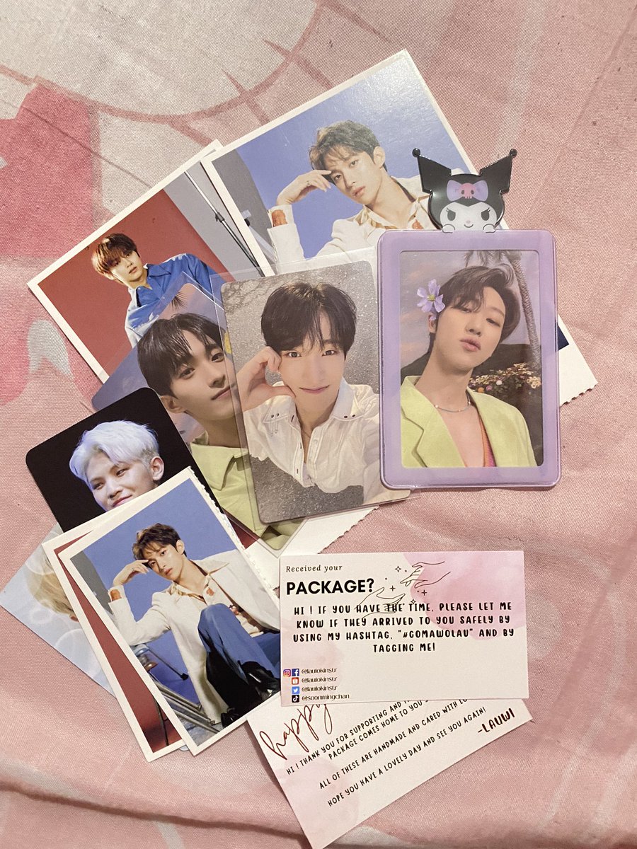 kovphae's tweet photo. . . . 📩 { #gomawolau , @laucartz_ }

— hello ! thank you so much for securing these 🫶🏻 they arrived safely. thank you also sa freebies KAHSHA POGI NILA 😍 https://t.co/pR5FaIHrB0