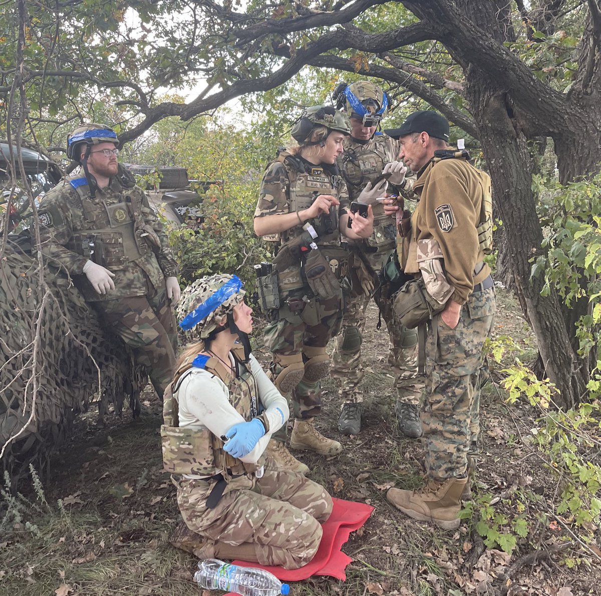 Ukrainian combat medics on the frontline in Donetsk region a few days ago.