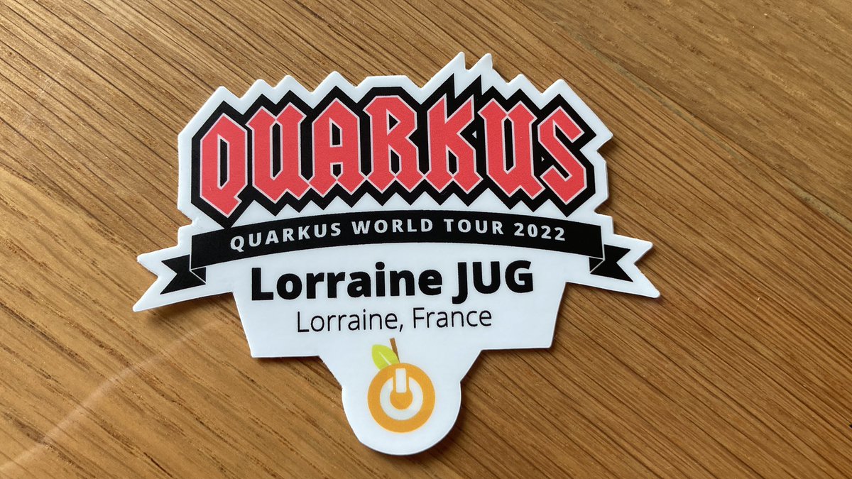 Merci <a href="/yoannrodiere/">Yoann Rodière</a> et <a href="/RedHatFrance/">Red Hat France</a> pour le passage du Quarkus World Tour au LorraineJUG, c’était 👌.