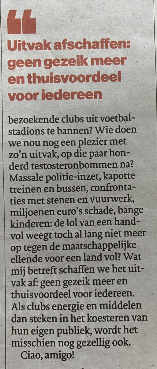 Goed idee? Ik vind van wel!
Reactie puberzoon: ‘zeikerd of nie’