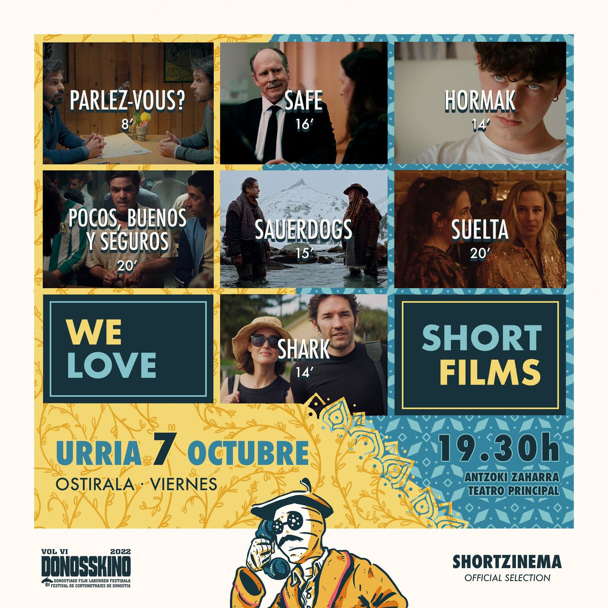 Kristonkino's tweet photo. Sección ShortZinema Saila
Official Selection
 
📆 Urria 7 octubre
📍Antzoki Zaharra / Teatro Principal
🕢19:30
🎟️ Sarrera doan Antzoki Zaharreko lehiatilan / Entradas gratuitas en la taquilla del Teatro Principal

#Donosskino #Donosskino2022 #ShortZinema #WeLoveShortFilms https://t.co/vdHVLoCHck