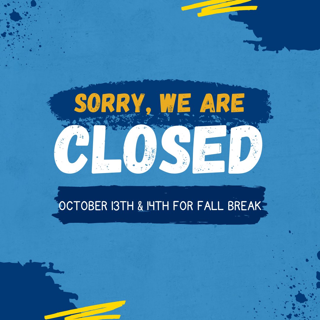 The IRC will be closed next Thursday and Friday, October 13 &amp; 14, for fall break. 

Enjoy your break, Flashes! 

#kentstateirc #kentirc #ircehhs #kentstate