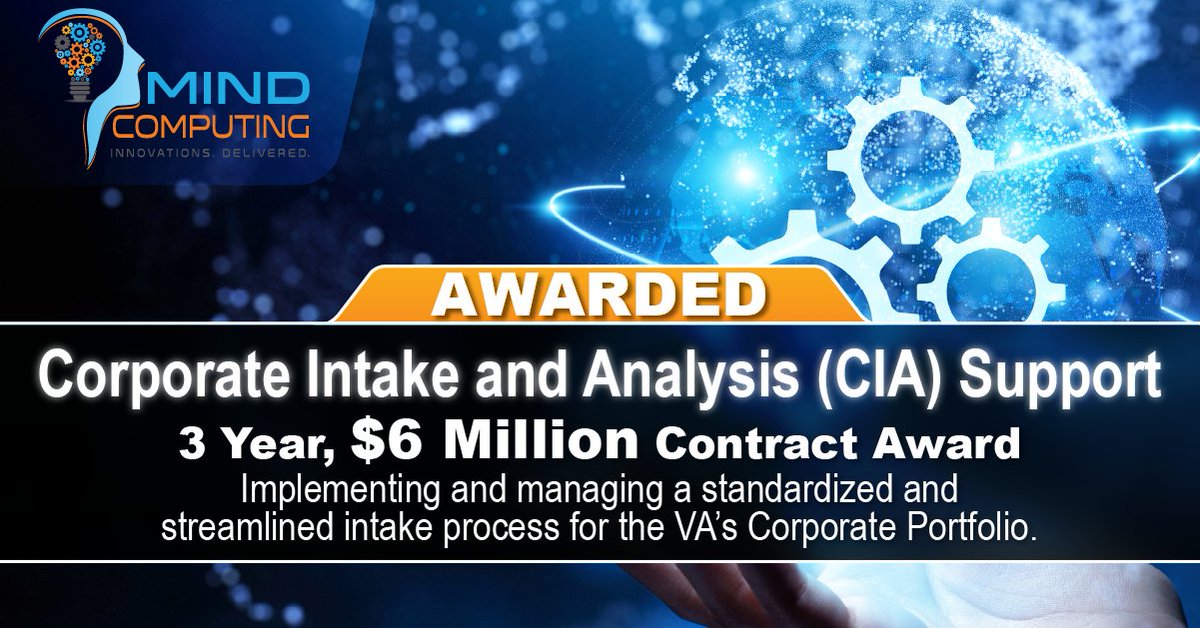 mindcomputing's tweet image. @mindcomputing is pleased to announce the award of the Corporate Intake and Analysis Support contract. This Task Order was awarded on the VA&apos;s Transformation Twenty-One Total Technology Next Generation IDIQ.

Learn More: mindcomputing.com
#tech #mindcomputing #analytics
