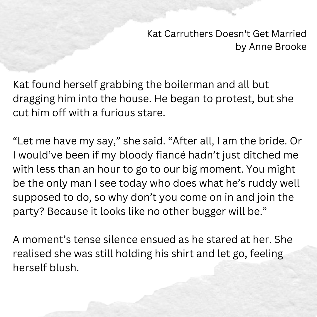 An extract from quirky comic romance Kat Carruthers Doesn't Get Married. Available at Amazon worldwide.

#notgettingmarried #nightmareweddings #unexpectedromance