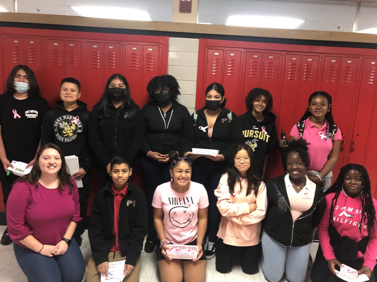 EastHartfordPS's tweet photo. PINK OUT DAY - Students at @ehmiddle wore pink yesterday for #BreastCancerAwareness.  October is Breast Cancer Awareness Month. #EHPSPride https://t.co/JsIo9fe9Ta