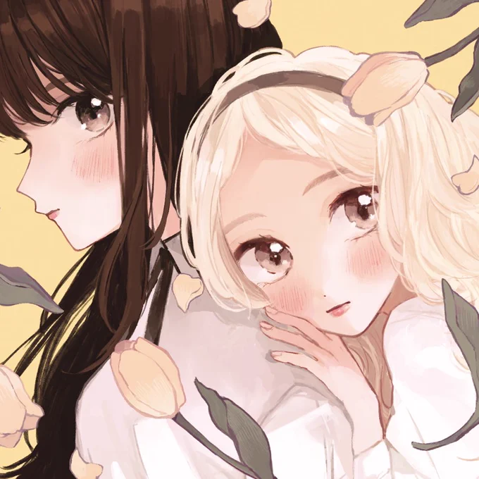 タグ企画 #自創作女子イラストフェス01 に参加します女の子と花の絵をよく描きます。よろしくお願いします 