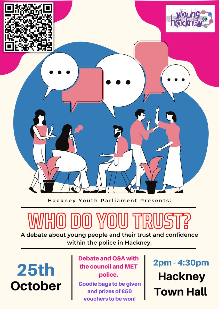 We’re happy to announce that HYP will be holding ANOTHER debate in the Town Hall. It will be on our trust and confidence in policing in Hackney. We’re bringing together the council and the MET to have a Q&A and there will be a prize draw! Sign up now: bit.ly/hypwdyt