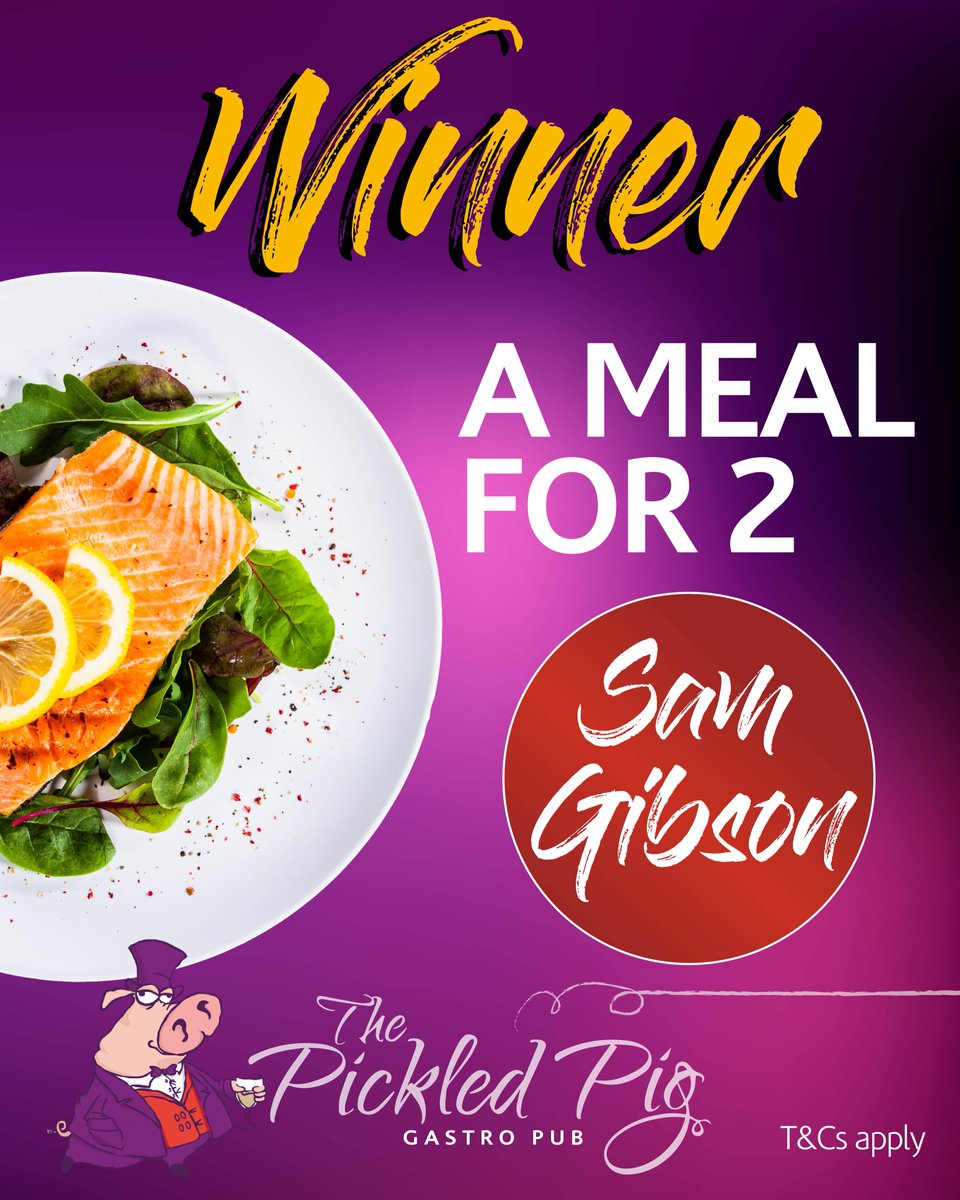 Congratulations to Sam Gibson who has been chosen as the winner of our <a href="/tennerfest/">Tennerfest</a>  competition!

Sam wins a meal for 2 Including a bottle of house wine or bubbly!