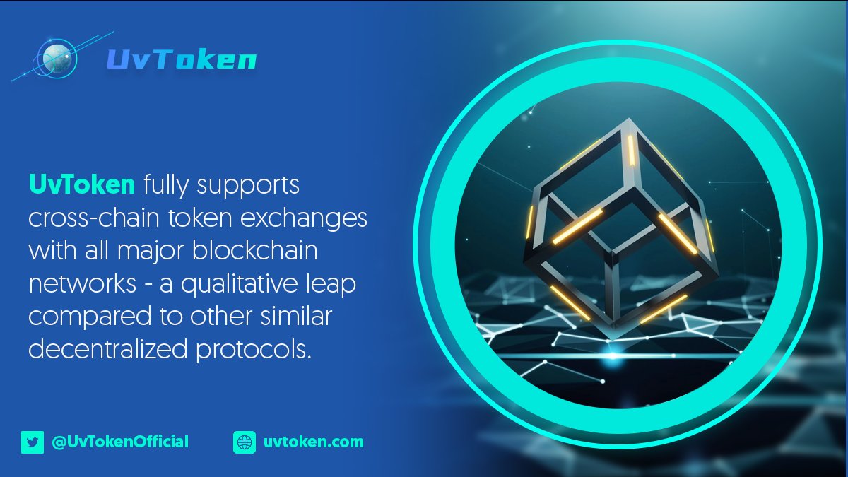 UVToken's tweet photo. #UvToken fully supports cross-chain #token #exchanges with all major #blockchain networks - a qualitative leap compared to other similar #decentralized protocols.

#UVT $UVT https://t.co/dDA1arlbC1