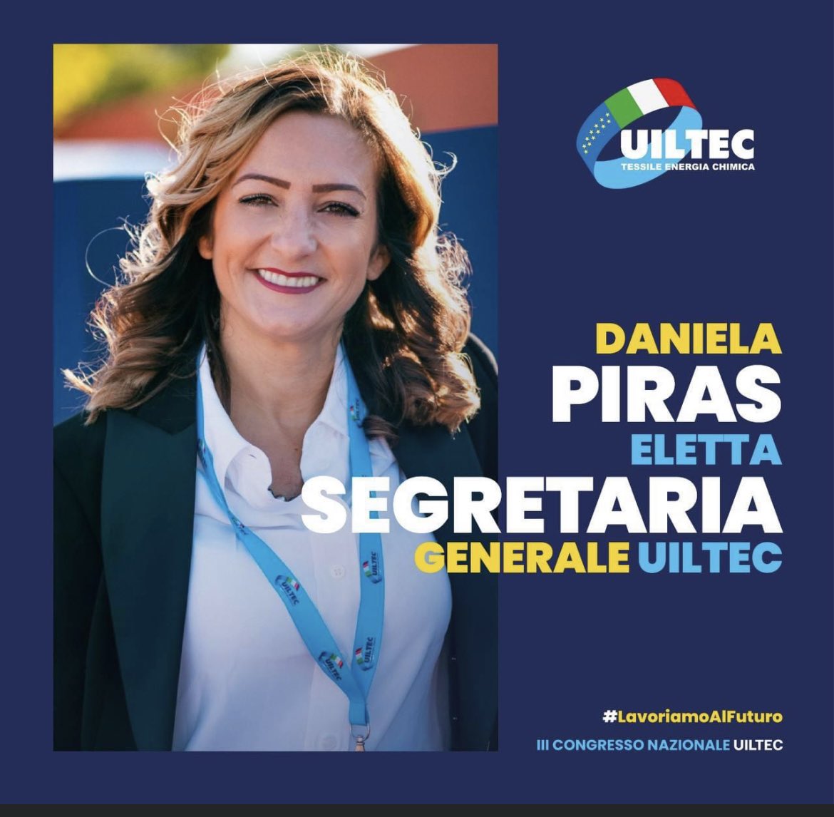 marioghini's tweet photo. I complimenti e le congratulazioni mie personali e di tutta la @Uil_Liguria a @danielapiras977  eletta oggi Segretaria Generale della @UILTECNAZIONALE un grande in bocca al lupo a #Daniela e buon lavoro a tutta la #segreteria nazionale della #UILTEC https://t.co/hsmerwZlgG