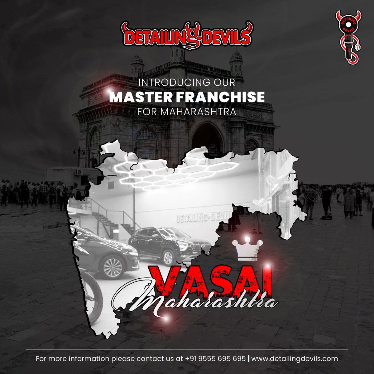 detailingdevils's tweet photo. Introducing Our Master Franchise for Maharashtra✨

Call now to book your slot.

✅SHINE
✅COLOURS
✅JOY

Contact + 91 9555 695 695
Website: https://t.co/DnEw7F91j3

#DetailingDevils #DetailingWorld #CeramicCoating #9hCeramicCoating #Detailers #Maharashtra #Mumbai #Vasai #India https://t.co/r4ByEZQJ5I
