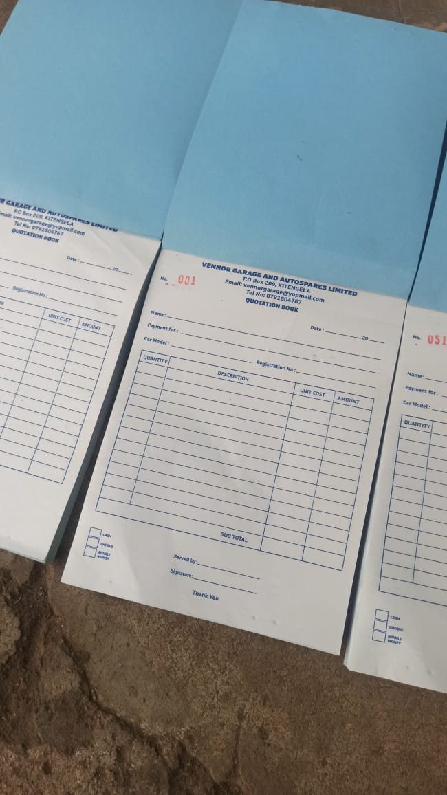 MediaCogent's tweet photo. DESIGNING & PRINTING SERVICES OF:
✅ RECEIPT BOOKS
✅ QUOTATION BOOK
COST:
750 KSH PER BOOKLET. SIZE A4
550 KSH PER BOOKLET. SIZE A5
300 KSH PER BOOKLET. SIZE A6
THE MIN NO OF BOOKLETS MADE IS 4
CALL OR WHATSAPP US ON
+254716135065
#receipts #receiptbooks #quotationbook https://t.co/z08Hbcxs27