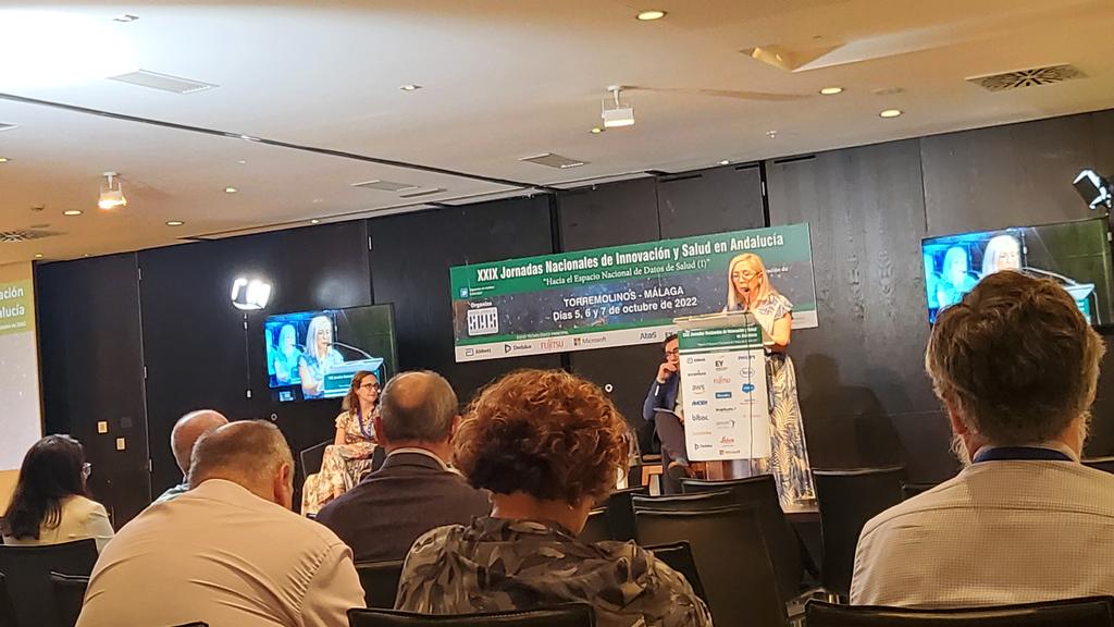 Clausura las Jormandas Nacionales de Innovación y Salud en Andalucía, Directora General del SAS, Inmaculada Vázquez.
Ha sido un punto de encuentro excelente donde aprender, compartir y enriquecer conocimientos y experiencias. Enhorabuena <a href="/jisa2022/">JISA 2022</a>