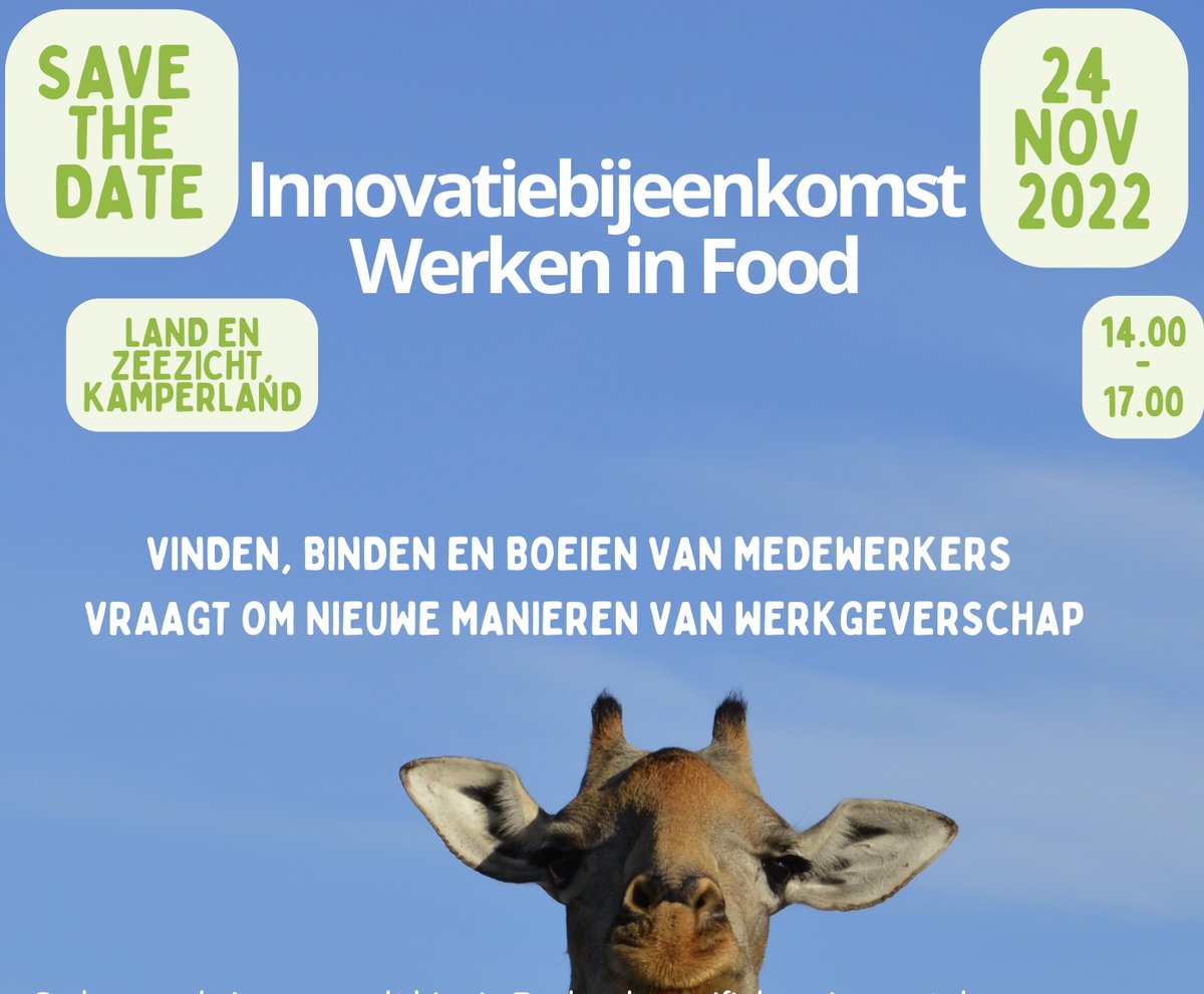 Save the Date 📆  - Innovatiebijeenkomst Werken in Food👈 
Vinden, binden en boeien van medewerkers vraagt om nieuwe manieren van werkgeverschap 🍀
- mailchi.mp/c8b98136be05/s…