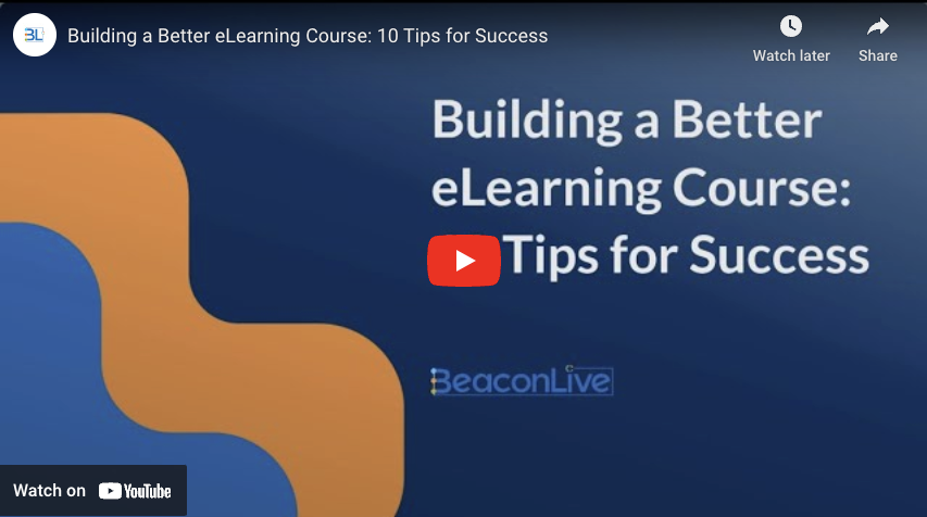 BeaconLive's tweet image. Video Feature Friday!
In this video, you will find a breakdown of highlights from our popular blog article Building a Better eLearning Course: 10 Tips for Success

Watch the video here: hubs.la/Q01p8Zjd0
#eLearningCourses #VideoFeatureFriday #BeaconLive