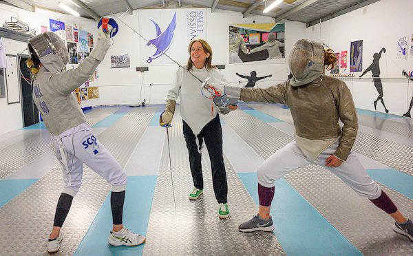 sportscotland's tweet photo. Another interesting &amp; inspiring visit for Scottish Women &amp; Girls in Sport Week.

Sports Minister @MareeToddMSP visited Perth to hear how fencing is helping women recover from trauma. Truly life changing work from all of the partners involved.

#ActiveGirls #SheCanSheWill https://t.co/j1OnhsHfg2