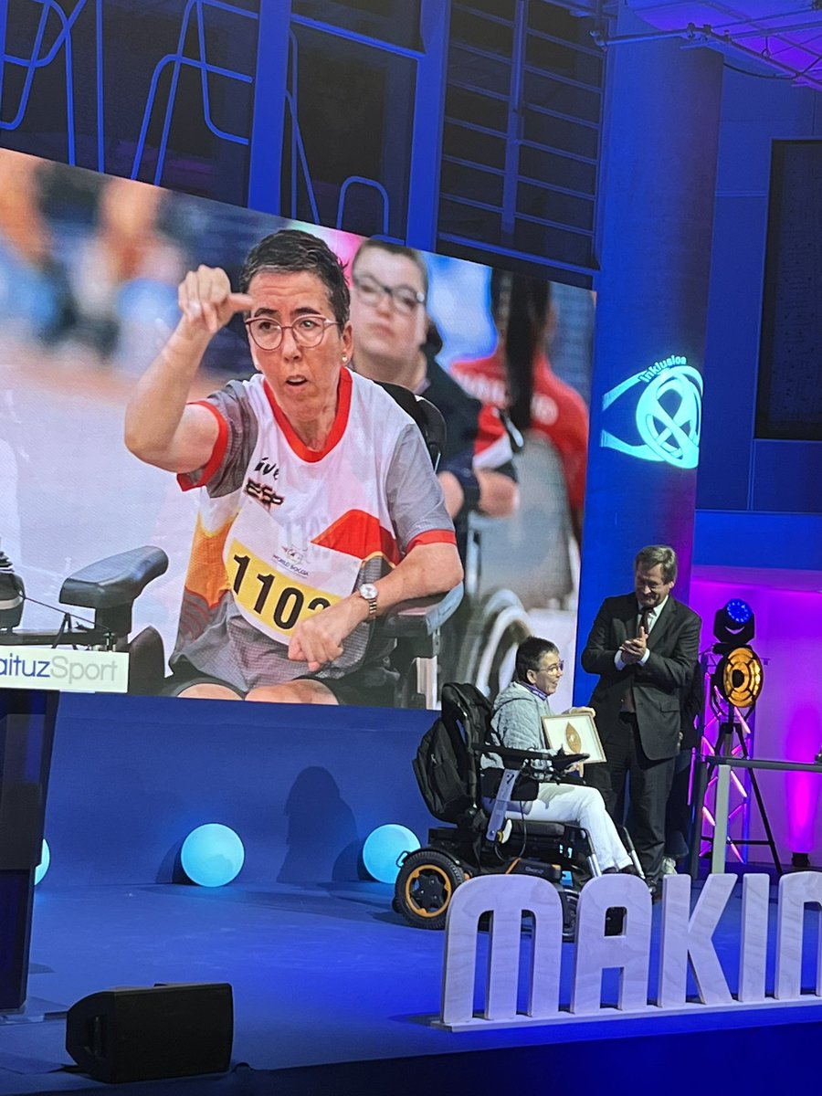 GipuzkoaKirolak's tweet photo. Nuestra deportista guipuzcoana, Amagoia Arrieta, reconociada por su brillante trayectoria deportiva en la entrega de los premios GaituzSport. Zorioanak Amagoia! #boccia #GauInklusiboa #GaituzSport #Euskalduna #Bilbo #AmagoiaArrieta #GipuzkoakoKirolEgokituenFederazioa #FGDA https://t.co/Sn4CJ6s6rx