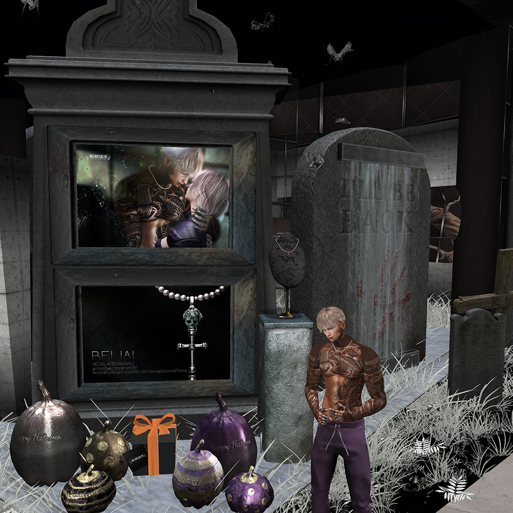 ROZOREGALIA2018's tweet photo. Halloween 2022 Shop and Hopオープンしてます！ロゾレガリアのギフトはBELIALのネックレス、Mustafa（ムスターファ）「���ばれし者」。彼女のムスターファは生まれかわっても白真珠の彼女の傍らに。連なる真珠。燃えるスカル。煌めく十字架。https://t.co/ab0H3P3khy https://t.co/TJSDfqxeUW