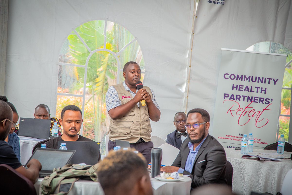 LukangaSamuel1's tweet photo. While giving a vote of thanks at #CommunityHealthPartnersRetreat ,Mr. Zzimula Patrick the programs officer at @brac_uganda “this is the new beginning to the new CH world. It has been a week of reflection & networking. It has been not only momentous but also a large milestone” https://t.co/AIgNuWEyj9
