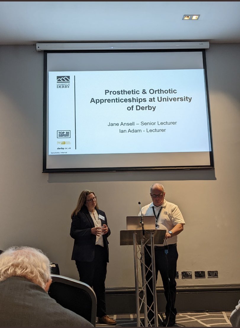 Doing our bit spreading the word about our fab apprenticeships for the Prosthetic &amp; Orthotic profession training the staff of the future <a href="/LLedger1/">Dr Lisa Ledger Assistant Director-AHPs NIHR</a> <a href="/Jane39239078/">Jane</a> <a href="/DerbyUniBis/">DerbyUniBis</a> <a href="/BAPO2/">BAPO</a> <a href="/ISPOUKMS/">ISPOUKMS</a>