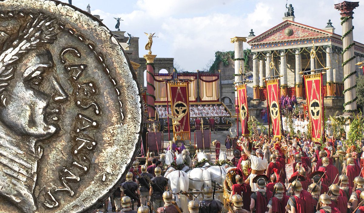 OptimoPrincipi's tweet photo. At the culmination of his quadruple triumph in 46 BC, Caesar gave every one of his legionaries a gift of 5,000 denarii - more than they would have earned during their entire 16-year term in the Roman army. 🤯 https://t.co/URoKaX45VW