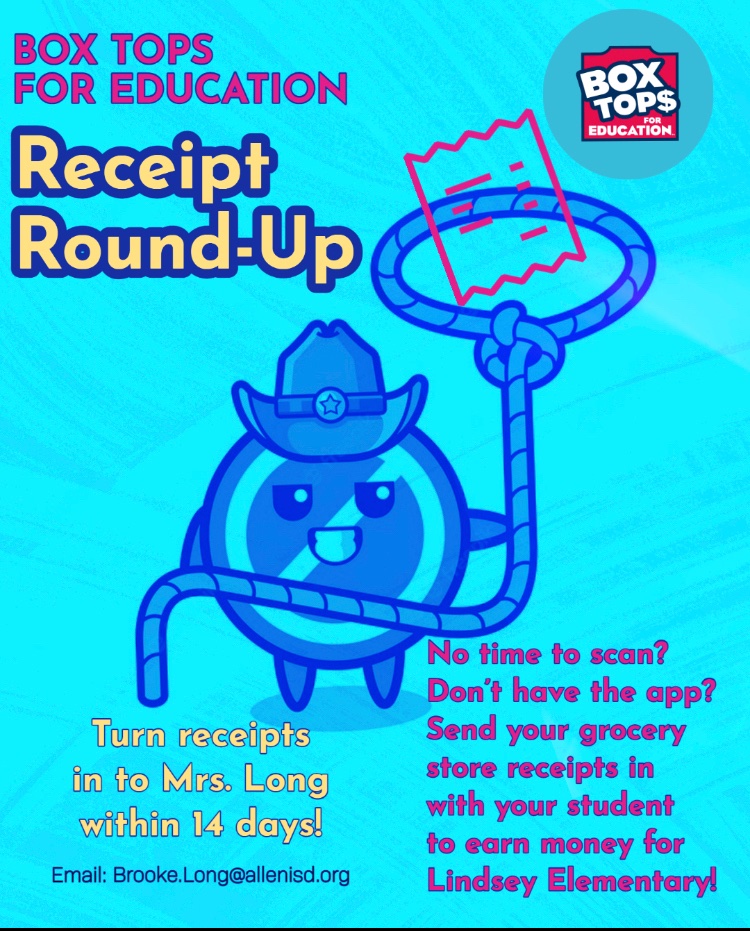 Don’t forget to send in your receipts after you grocery shop to earn money for our school! ❤️ ⭐️ <a href="/LindseyElem/">Lindsey  Elementary</a> <a href="/LoneStarPrin/">Justin Spies</a> <a href="/lisamcmillen25/">Lisa McMillen</a>