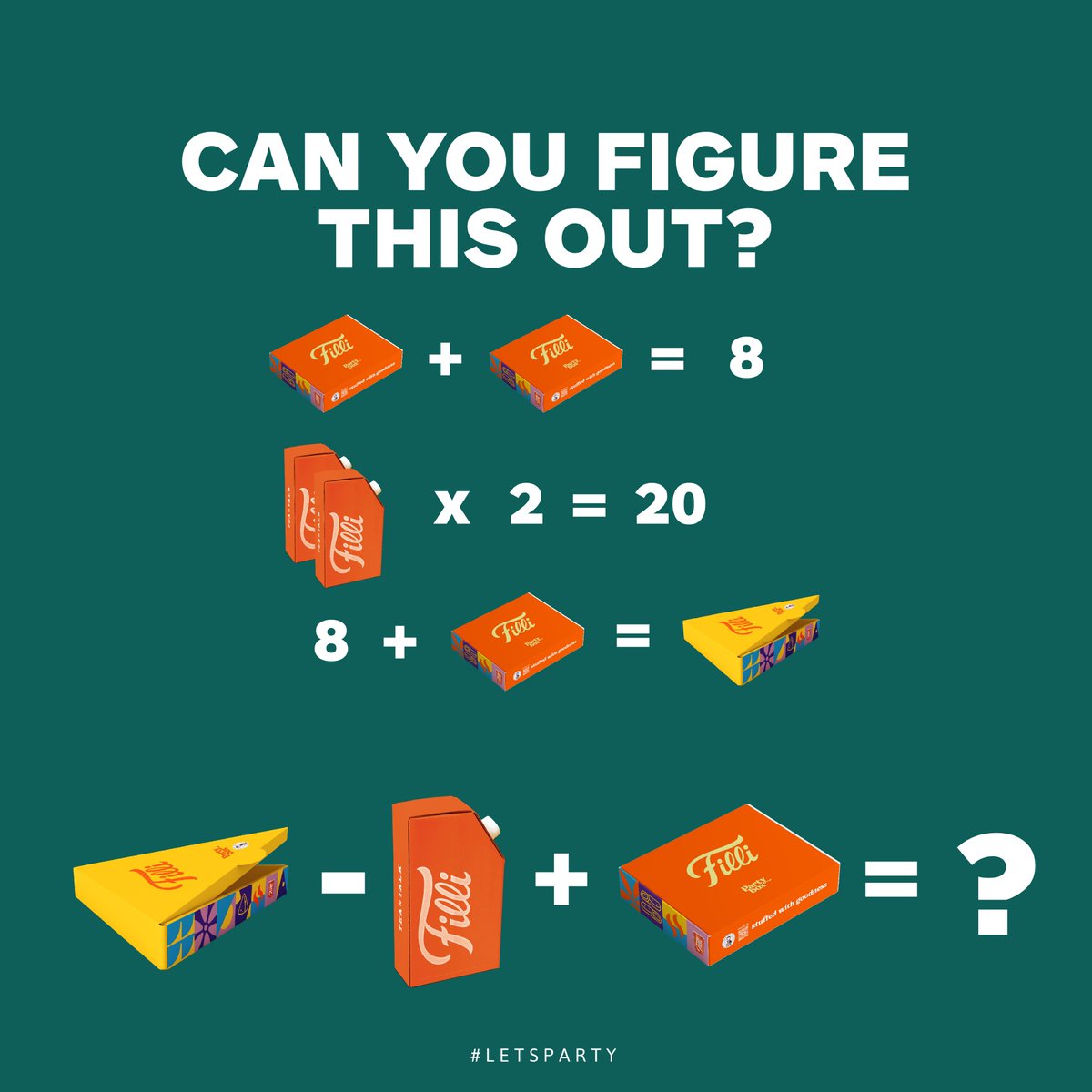 fillicafeuae's tweet photo. #letsparty
The math may be a little tricky, but we promise it's worth it. 😊
There’s a chance to win 3 lucky boxes this weekend for your parties 😎
How to participate:
1. Follow our page
2. Post your answer as a comment.
3. Tag your friends and party with us!
#fillicafe #uae https://t.co/tZHc1PAjDj