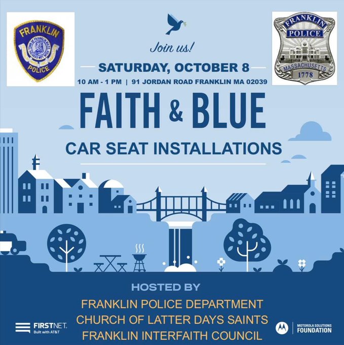 Faith & Blue: car seat installations - Oct 8, 10 AM to 1 PM