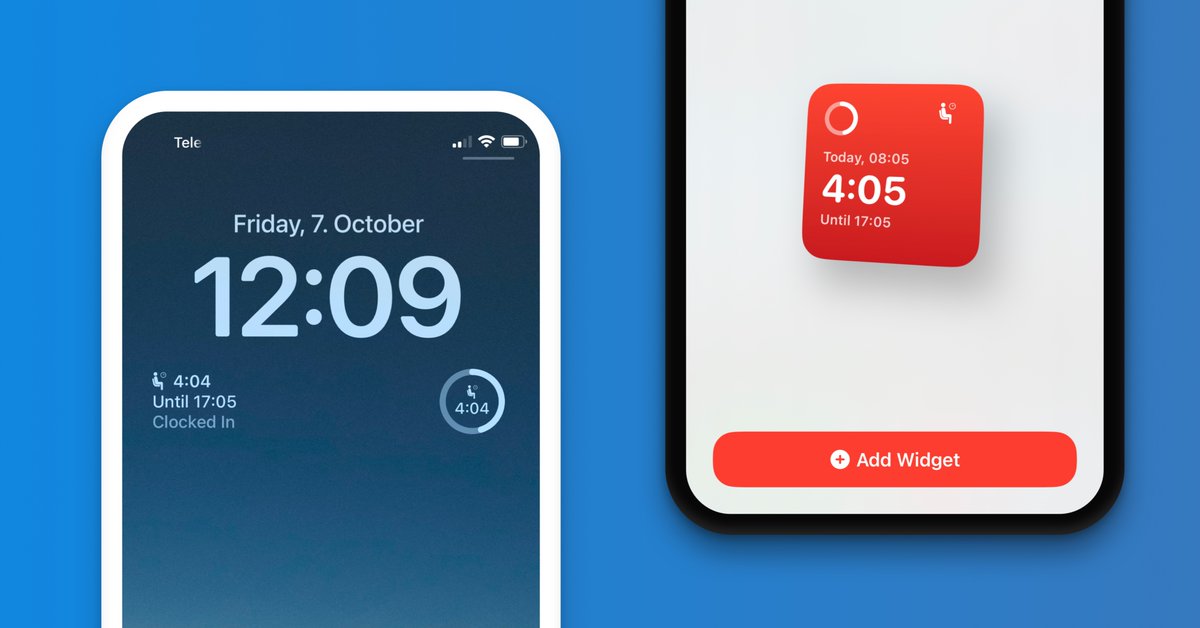 WorkTimesApp's tweet image. WorkTimes finally supports HomeScreen widgets and the awesome new #iOS16 #LockScreen widgets.

Now available in the #AppStore: apps.apple.com/app/worktimes-…