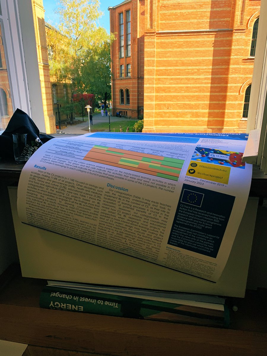 OhtoSabel's tweet photo. For a poster, it is fun to be up. Time flies when you are having fun. So, mission completed and back to the tube. #CitizenScience #ECSA2022 #cstrack https://t.co/8LweYfF1YM