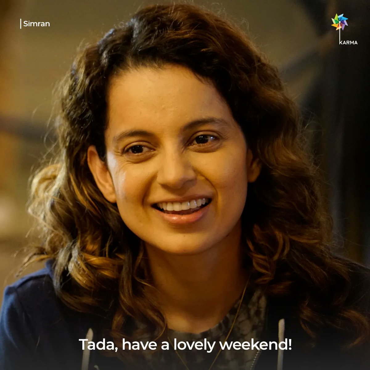 KarmaMediaEnt's tweet photo. It's the Friday evening! Don’t hold back and let the weekend put a smile on your face 😄
.
#FridayMemes #WeekendMeme #SimranMovie #Simran #KanganaRanaut #WeekendMood #Memes #Smile #Mood https://t.co/5MHhJcigyf