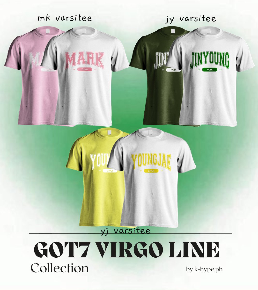 ꒰ help rt ; wts lfb ph ꒱

got7 virgo line collection by 
<a href="/khype_ph/">K-HYPE PH ❤️‍🔥</a>

  ╰ doo/dop: Oct 22
  ╰ price: P280-P420
  ╰ order form: bit.ly/khphg7virgo

✶ GA EVENT: mbf rt tag 3 moots; unli replies
✶ 2 WINNERS: 1 black tee and 1 white varsitee of choice

#GOT7 #IGOT7