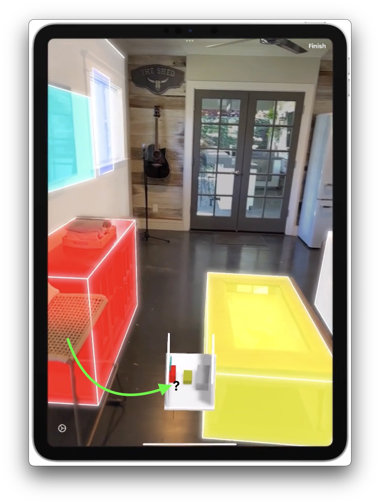 Screenshot of the sample capture video failing to recognize a chair
