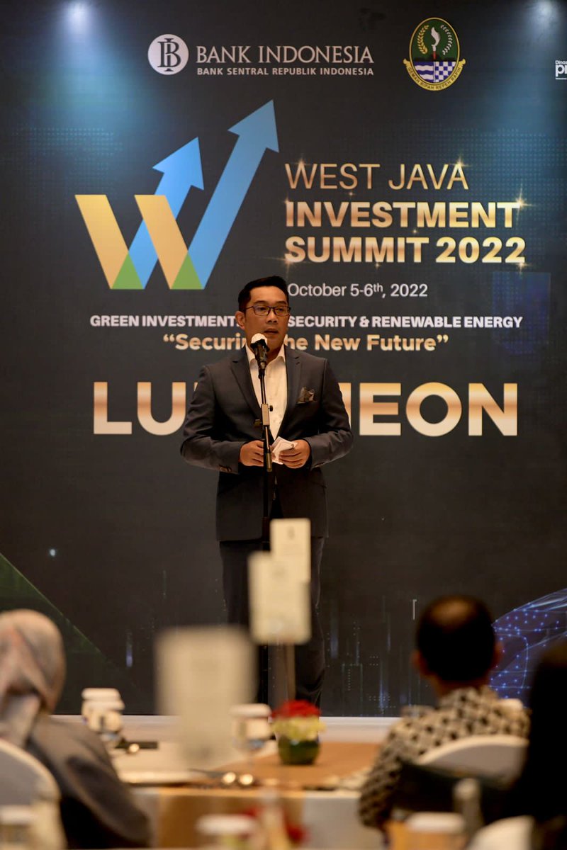 RkriKuningan's tweet photo. Gubernur Jabar Ridwan Kamil @ridwankamil menuturkan acara West Java Investment Summit (WJIS) 2022 yang mengusung tema Green Investment: Food Security and Renewable Energy, menjadi solusi terhadap potensi krisis pangan dan energi. #RKRI https://t.co/Y2GfgR1eMR