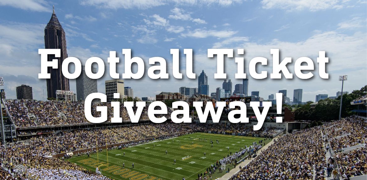 For Homecoming, we are giving away TWO tickets for one lucky Yellow Jacket to the GT vs. Duke game at Historic Bobby Dodd Stadium! 

Here’s How to Enter:
• FOLLOW <a href="/gtalumni/">Georgia Tech Alumni</a> on Twitter
• RETWEET this tweet

Winner will be announced at 5pm ET today.