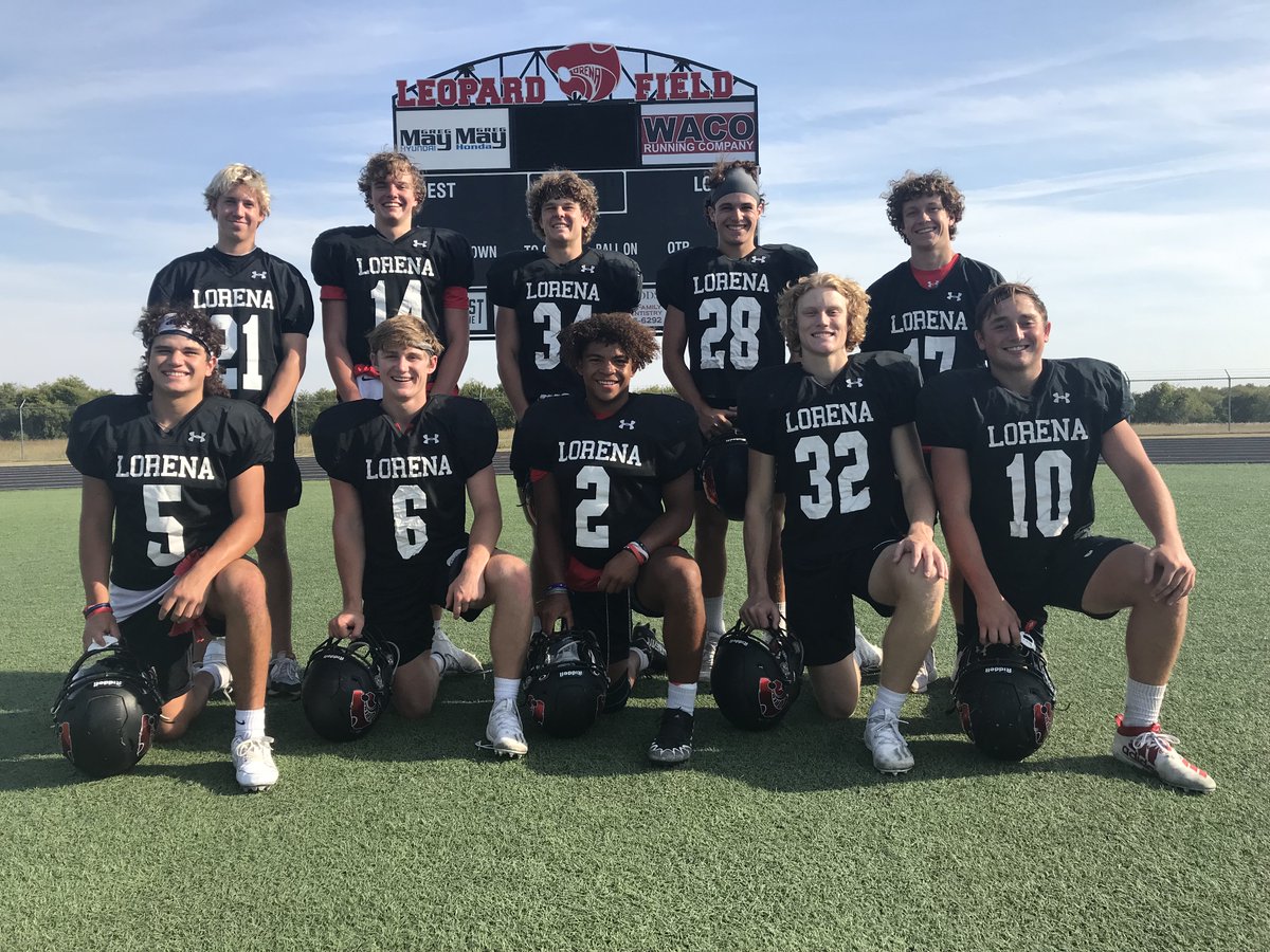 10 Lorena football players made straight A’s for the first six weeks. Caleb Carrizales, Kasen Taylor, Braylon Henry, Conner Pewitt, Cameron Elston, Brady Smedshammer, Brock Kuhl, Lucas Ragsdale, Grayson Collins and Landen Strelsky getting it done in the classroom. #TheLeopardWay