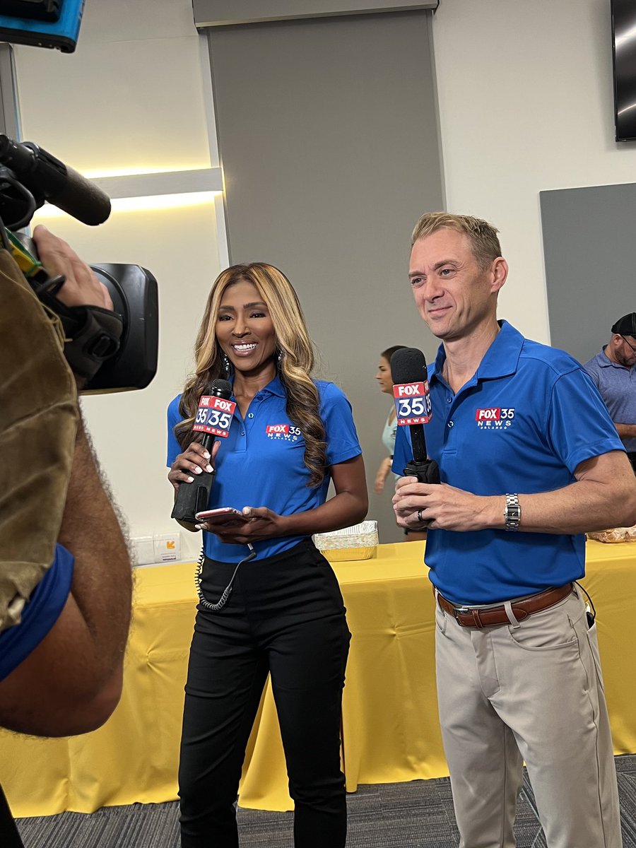 Fox35Danielle's tweet photo. Humbled to take part in this #FOX35 #CareForce event feeding first responders whoโve worked so hard for our community during &after Ian. Delicious food provided by #GatorsDockside. We are so grateful for their service. A pleasure to serve them & you. #FOX35ORLANDO #WeLoveFlorida https://t.co/nC11ulESR5