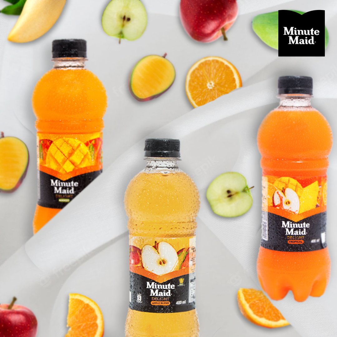 MinuteMaidKe's tweet photo. Get your creative juices flowing by trying at least one of our Minute Maid flavours and let us know in the comment section which juice has you bursting with creativity🍎🍊🥭. #NurtureTheMoment https://t.co/7X6dfBYxEE